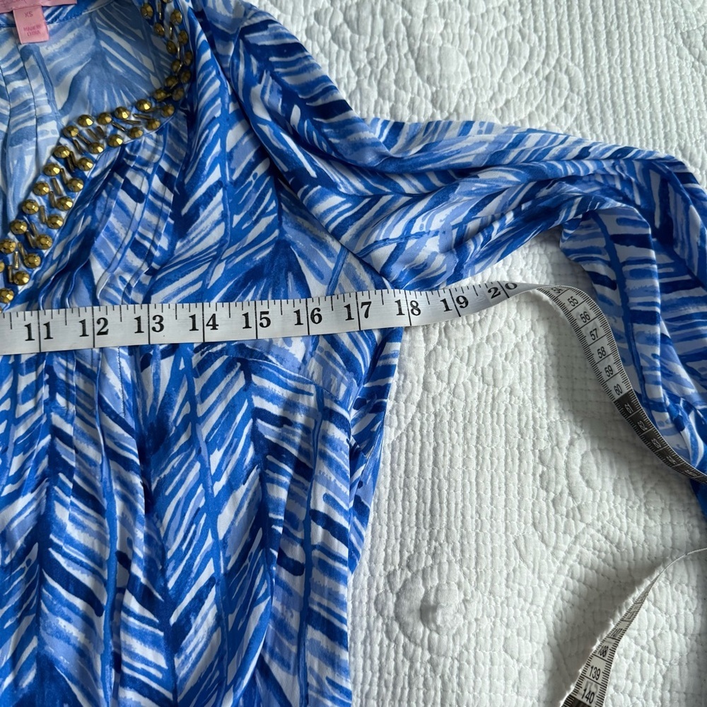 Lilly Pulitzer Colby Romper Embellished Lapis Blue Costa Verde - Picture 5 of 8